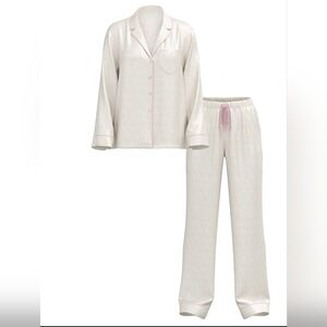 Victoria's Secret Glazed Satin Heart Long Pajama Set